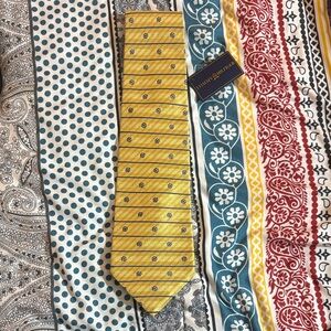 Tommy Hilfiger Yellow Geometric Tie